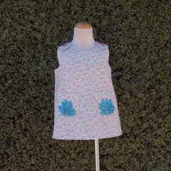 Hand Made in Australia unique girls size 2 tunic dress