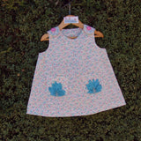 Hand Made in Australia unique girls size 2 tunic dress