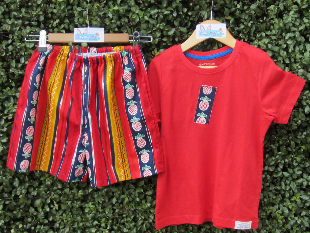 Short Sleeve T-Shirt and Shorts Boys (Two Piece Matching Set) Sizes 3 & 4