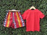 Hand Made in Australia Short Sleeve T-Shirt and Shorts Boys (Two Piece Matching Set) Size 4 back view