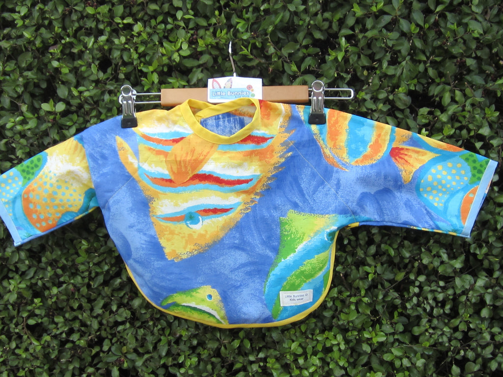 Custom Fabric options for Long Sleeve Bib/ Coverall/ Feeder 12 or 18 month Size