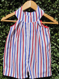 baby boy size 0000 stripe romper front