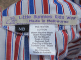 baby boy size 0000 stripe romper LBKW tags