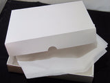 white gift box 24cm x 19cm tissue lined