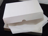 white gift box 24cm x 19cm tissue lined