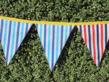 Hand Made in Australia bunting back view close up