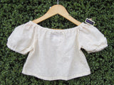 size 2 girls blouse broderie anglaise made in Australia back view