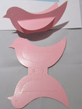 Gift Tags 3D Birdie in White or Pink