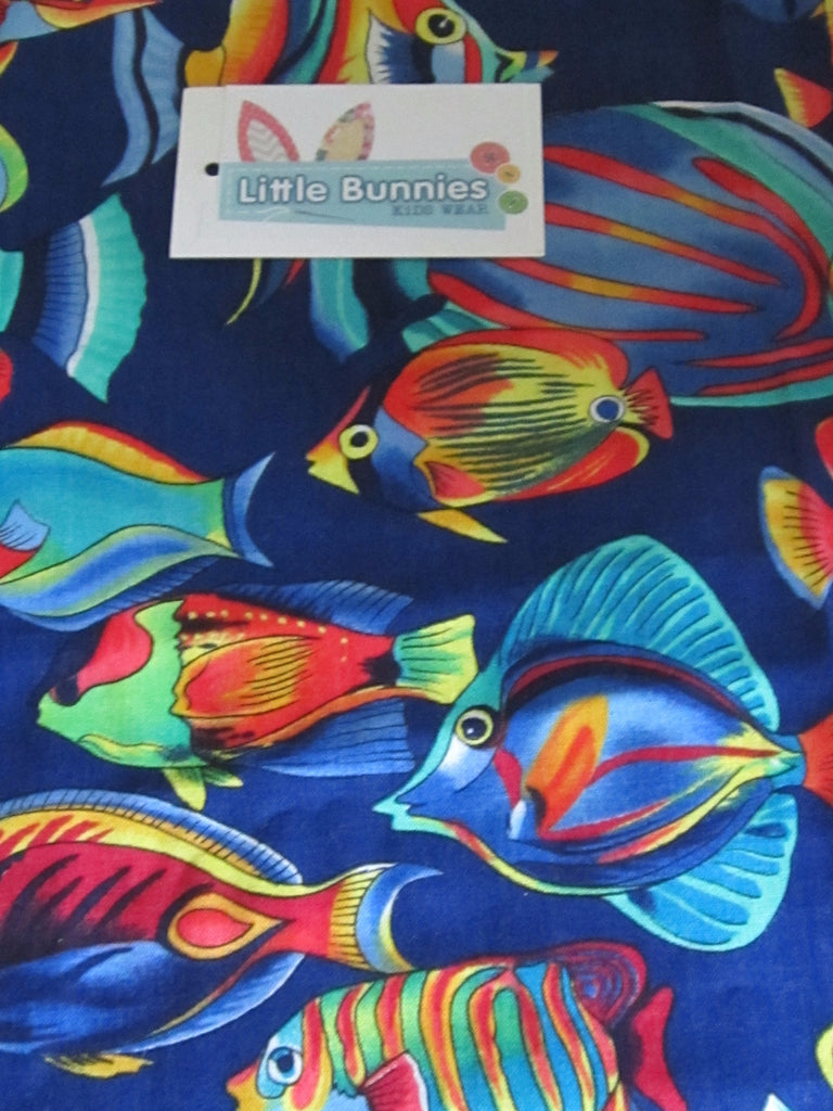 Custom Make Fabric Options Boys colourful reef fish