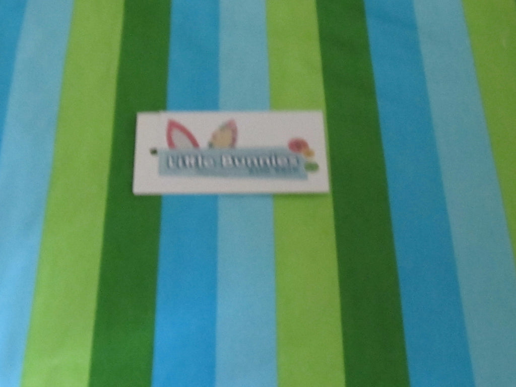 Custom Make Fabric Options Boys Green/Blue Stripes