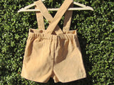 Little Bunnies Kids Wear size 2 suspender shorts back