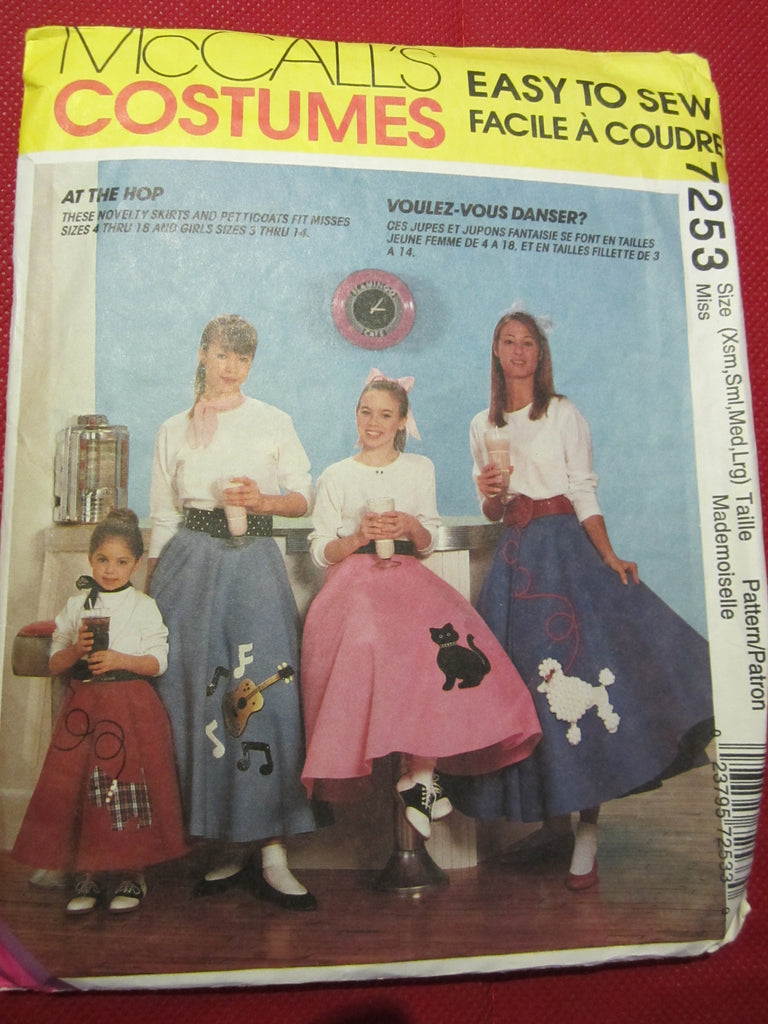 Custom Make Costume Girls Size 3 - 14 Years 1950's Poodle Skirts, Rocker,  At the Hop