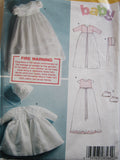 Custom Make Girls Christening Gown New Born - 12 Months Short Jacket or Long Jacket, Christening Robe Dress & Bonnet