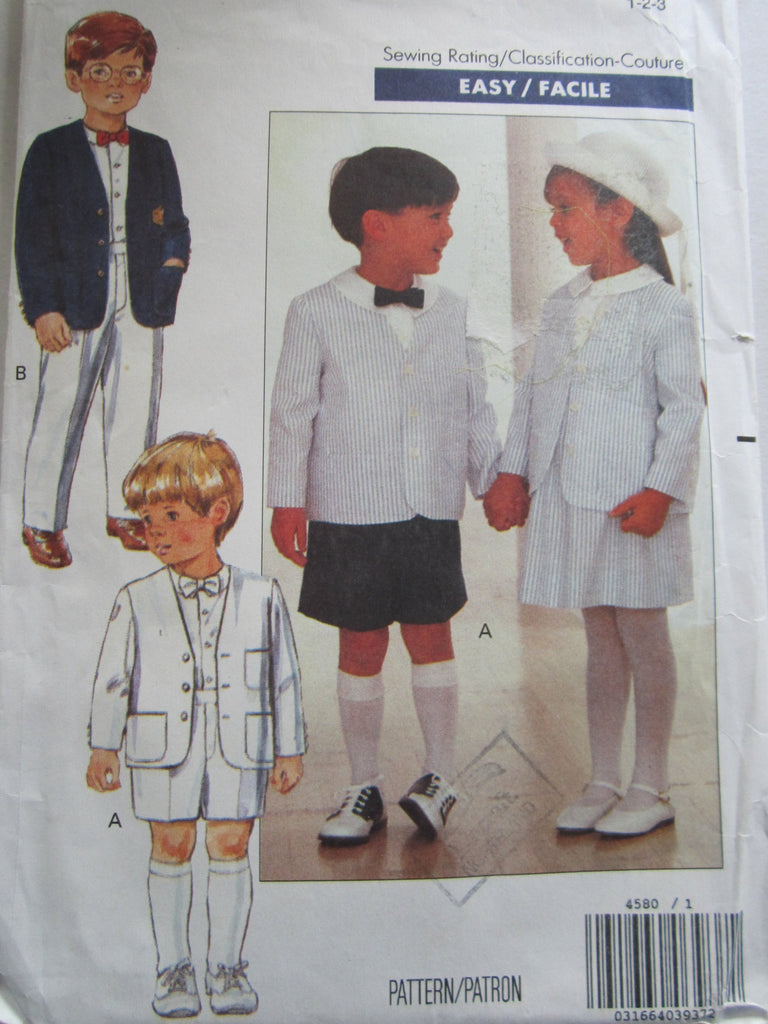 Custom Make Size 1 - Size 4 Jacket, Shorts for Boys. Suspender Dress & Jacket Girls