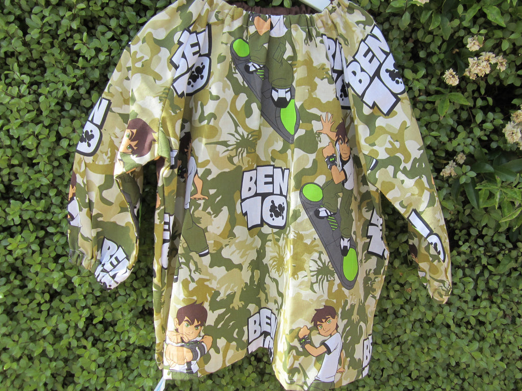 Art Smock - Ben Ten Size 4 (can fit 4-6) roomy camouflage print