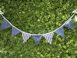 Little Bunnies Kids Wear navy & white bunting whole string