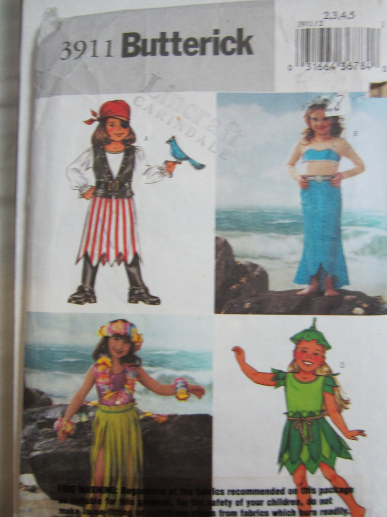 Custom Make Costume Girls Size 2 - 5 Years Pirate Girl, Mermaid, Fairy Gumnut, Hawaiian Girl grass skirt