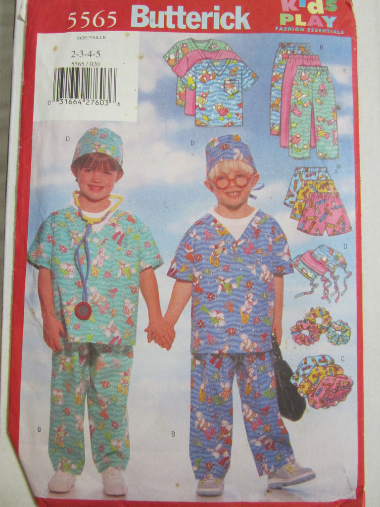 Custom Make Costume  Boys & Girls Size 2 - 6 Years Doctor, Nurse, Vet Scrubs & accessories.