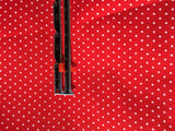 Custom Make Fabric Boys /Girls - Christmas red background & white polka dots