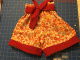 Custom Make Paper bag waist Shorts Available in Sizes 3 -5 Girls