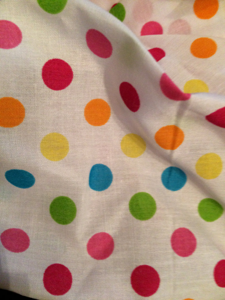 Custom Make Fabric Options Girls Multi-Coloured Polka Dot