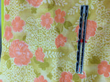 Custom Make Fabric Girls  Retro Orange Flowers