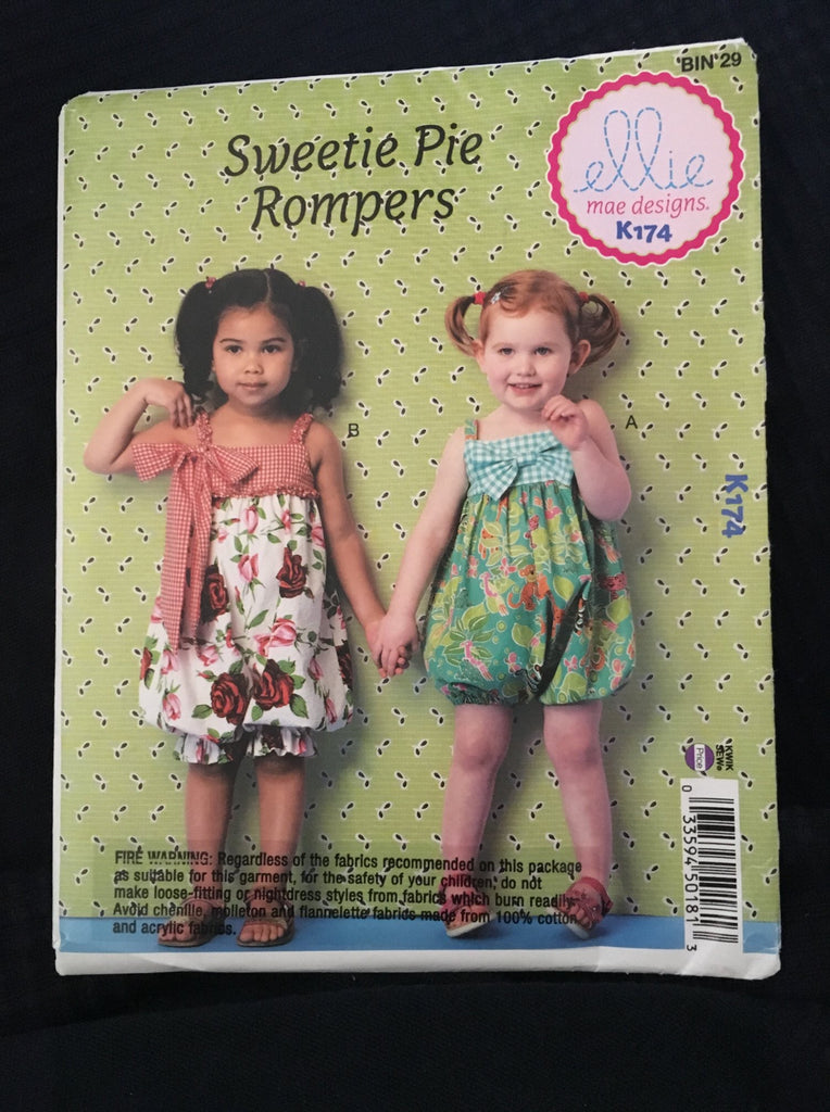 Custom Make Sweetie Pie Rompers Size 1 - Size 4 short leg or longer leg