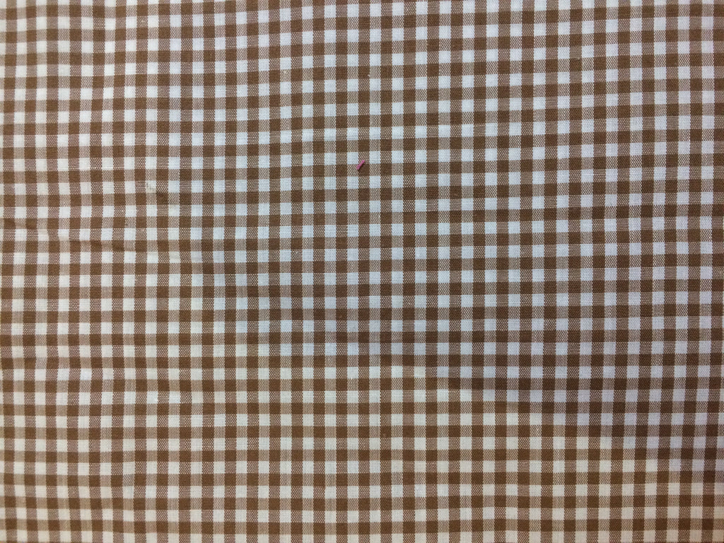 Custom Make Fabric Unisex Brown checks (small gingham squares)