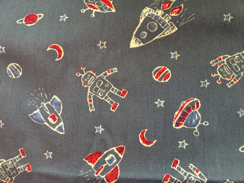 Custom Make Fabric Boys Space /Robot
