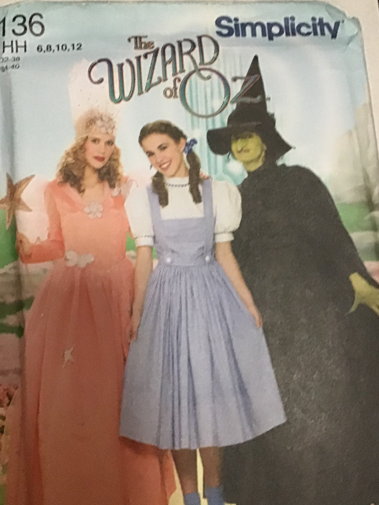 Custom Make Costume Wizard of Oz: Dorothy, Wicked Witch & Glinda Good Witch Size 6 years - Size 12 Girls